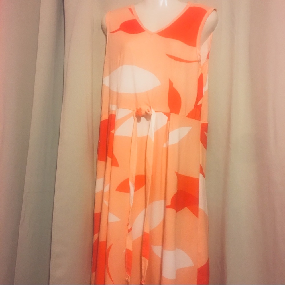 XXL long sheath sleeveless dress